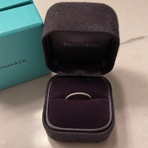 Tiffany Platinum Metro Ring Size 6